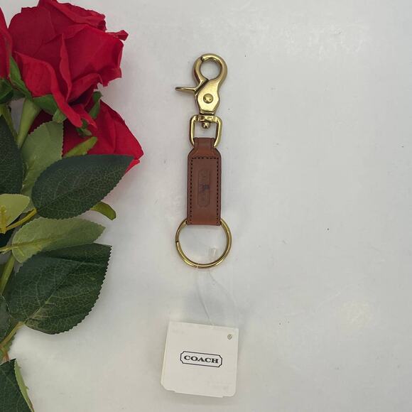 NEW Vintage Coach Trigger Snap Key Fob 7212 British Tan - Picture 1 of 10